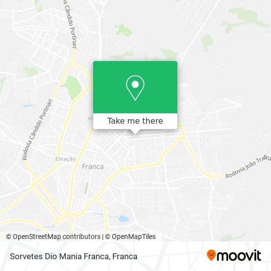 Sorvetes Dio Mania Franca map
