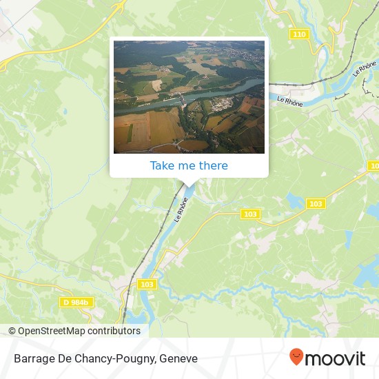 Barrage De Chancy-Pougny Karte