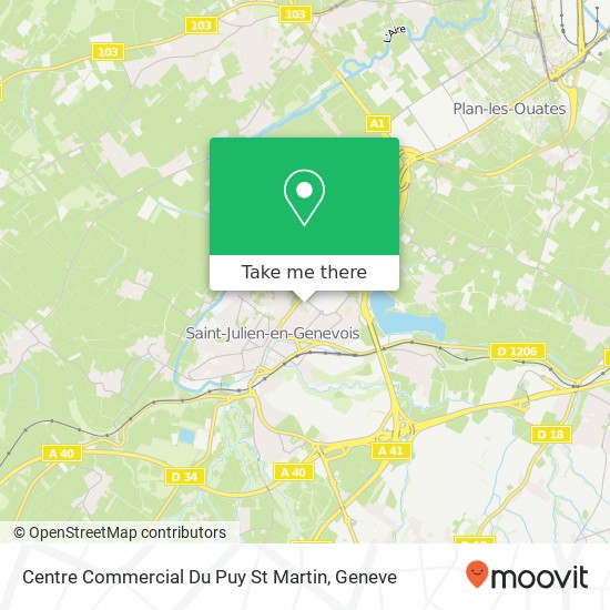 Centre Commercial Du Puy St Martin map