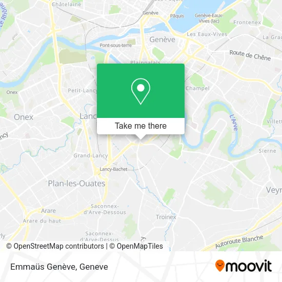 Emmaüs Genève map
