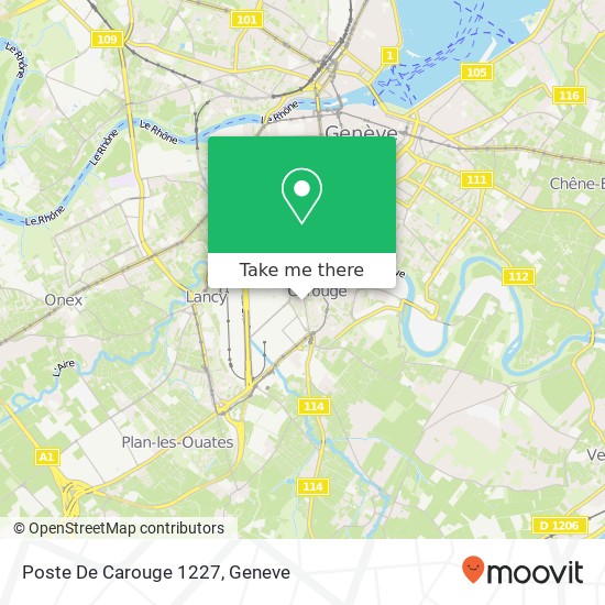 Poste De Carouge 1227 map