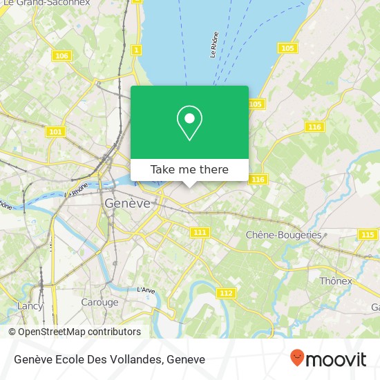 Genève Ecole Des Vollandes Karte