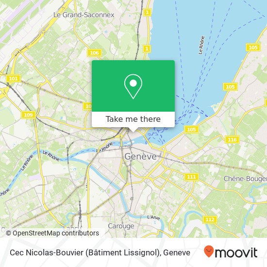 Cec Nicolas-Bouvier (Bâtiment Lissignol) Karte