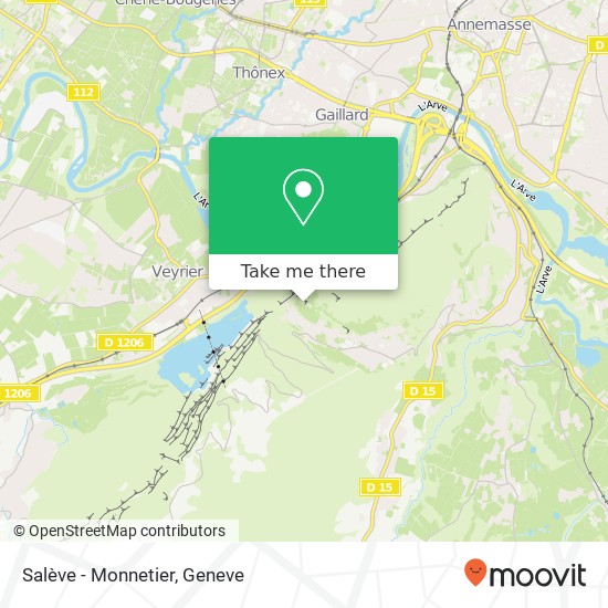 Salève - Monnetier Karte