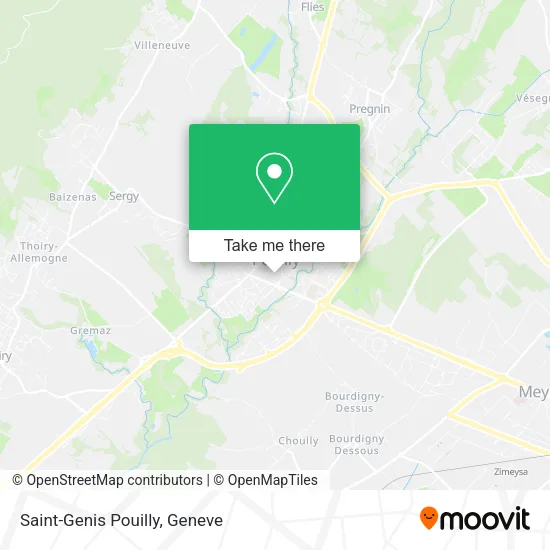 Saint-Genis Pouilly map