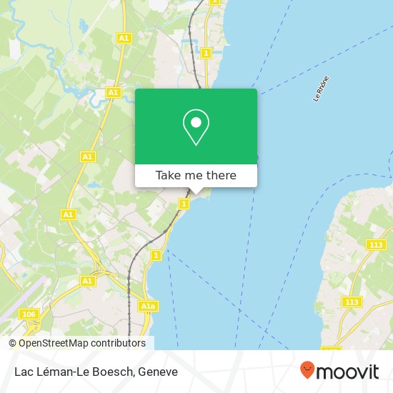 Lac Léman-Le Boesch map