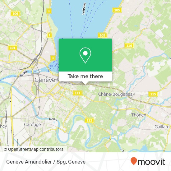 Genève Amandolier / Spg map