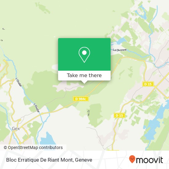 Bloc Erratique De Riant Mont map