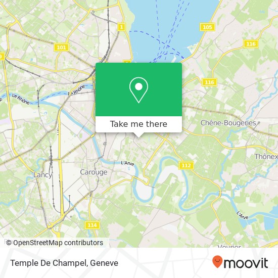 Temple De Champel Karte