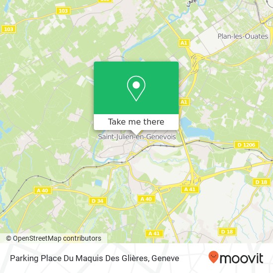 Parking Place Du Maquis Des Glières map