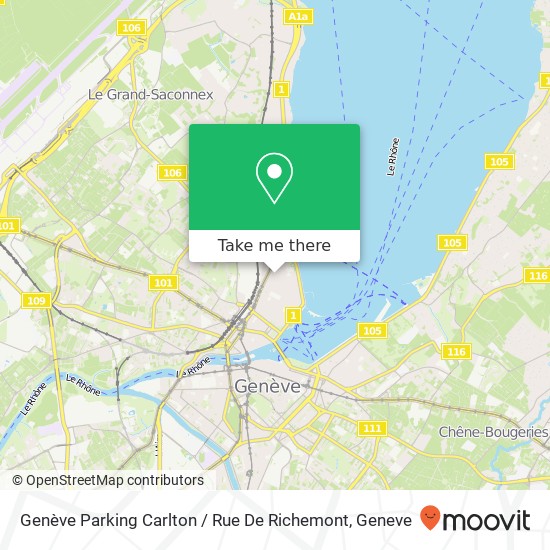Genève Parking Carlton / Rue De Richemont Karte
