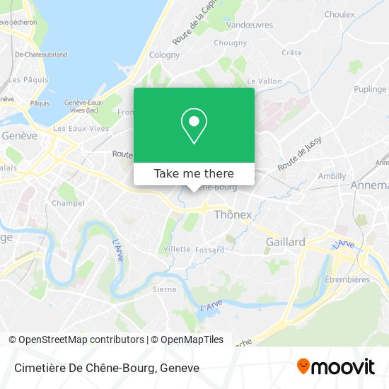 Cimetière De Chêne-Bourg Karte