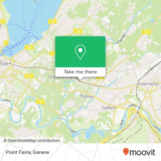 Point Favre map