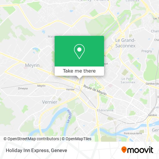 How to get to Holiday Inn Express in Meyrin by Bus, Light Rail or Train?