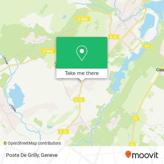 Poste De Grilly map