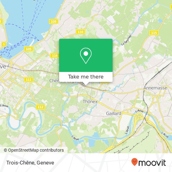 Trois-Chêne map