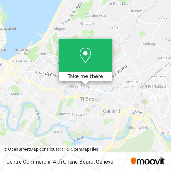 Centre Commercial Aldi Chêne-Bourg Karte