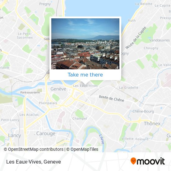 Les Eaux-Vives map