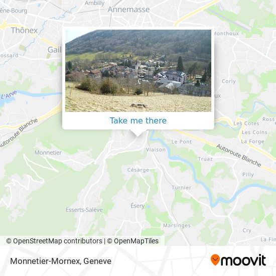 Monnetier-Mornex Karte