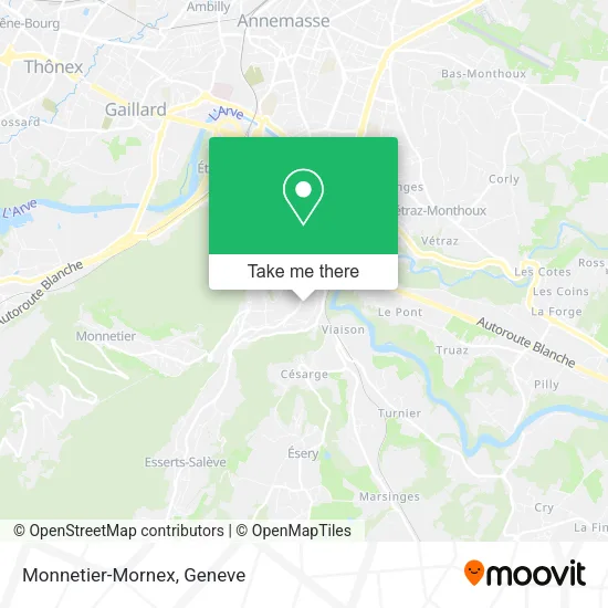 Monnetier-Mornex map
