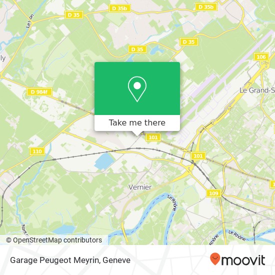 Garage Peugeot Meyrin map