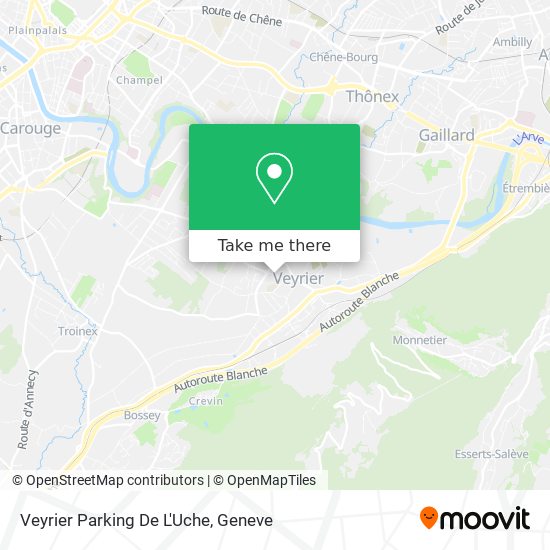 Veyrier Parking De L'Uche map