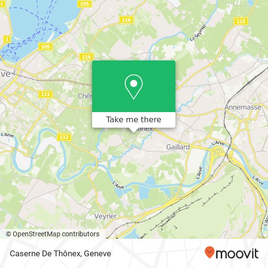 Caserne De Thônex Karte
