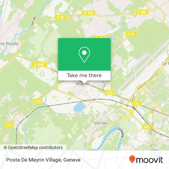 Poste De Meyrin Village map