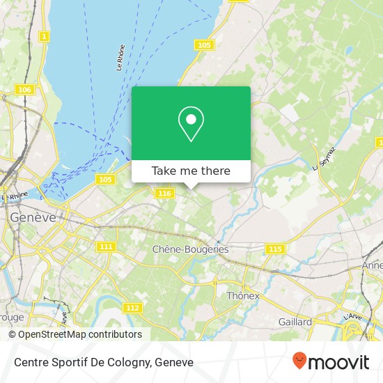 Centre Sportif De Cologny map