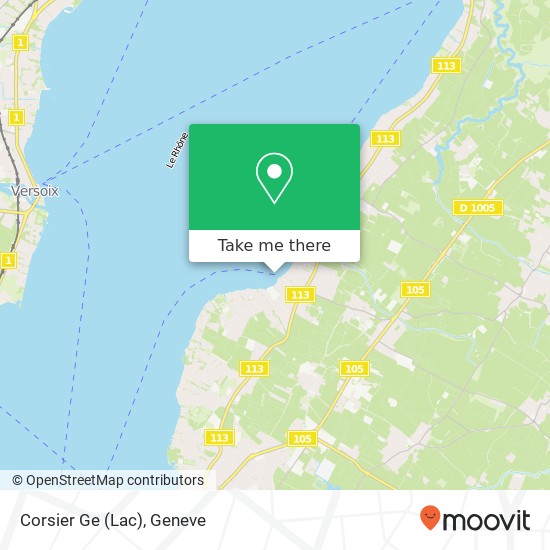 Corsier Ge (Lac) Karte