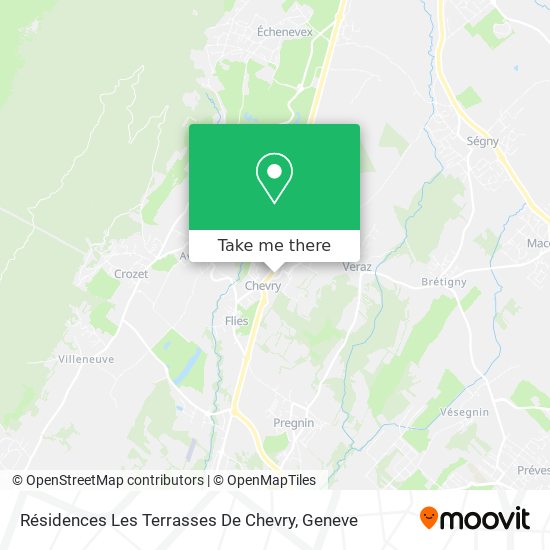 Résidences Les Terrasses De Chevry map