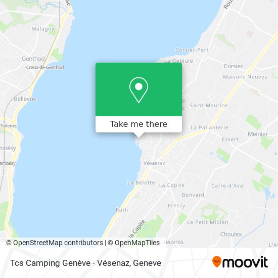 Tcs Camping Genève - Vésenaz map