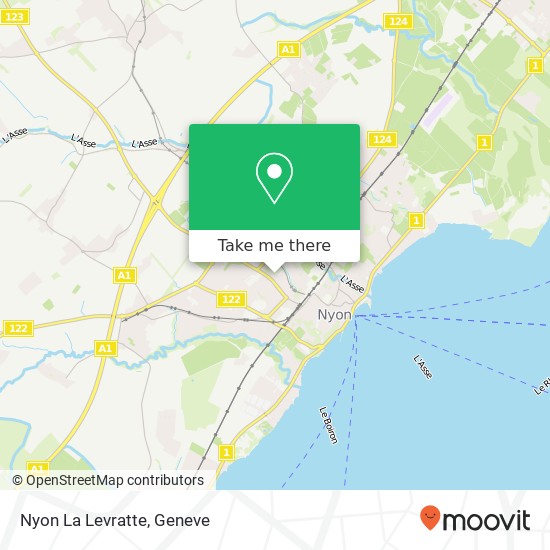 Nyon La Levratte map