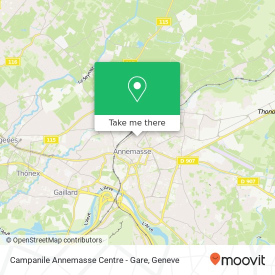 Campanile Annemasse Centre - Gare map