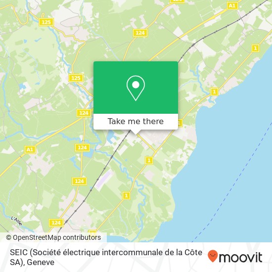 SEIC (Société électrique intercommunale de la Côte SA) map