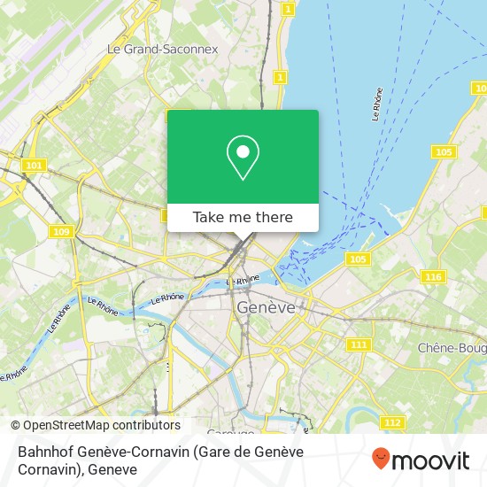 Bahnhof Genève-Cornavin (Gare de Genève Cornavin) Karte