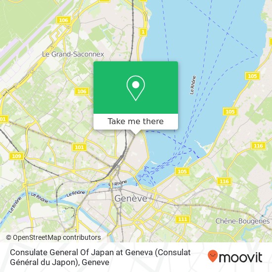 Consulate General Of Japan at Geneva (Consulat Général du Japon) Karte