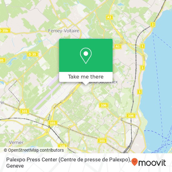 Palexpo Press Center (Centre de presse de Palexpo) Karte
