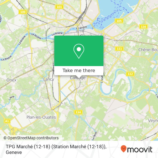 TPG Marché (12-18) (Station Marché (12-18)) Karte