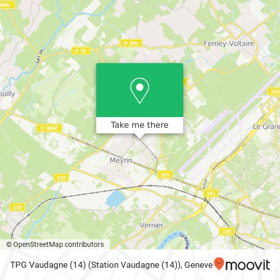 TPG Vaudagne (14) (Station Vaudagne (14)) map