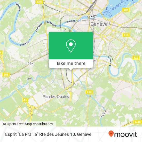 Esprit "La Praille" Rte des Jeunes 10 map