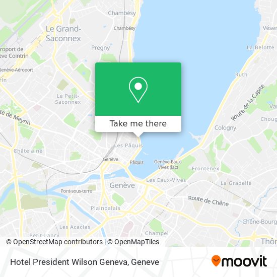 Hotel President Wilson Geneva map
