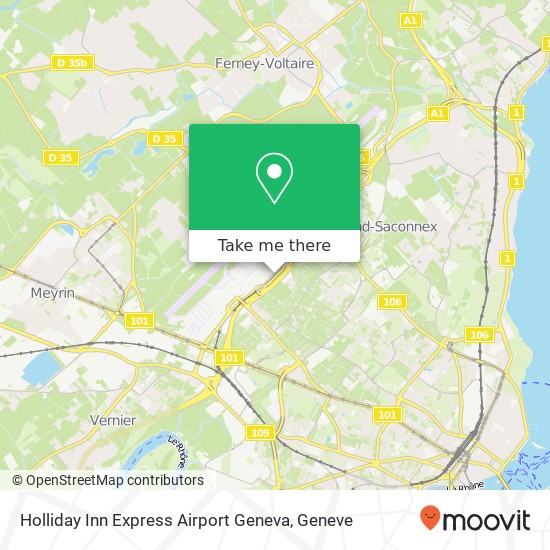 Holliday Inn Express Airport Geneva map