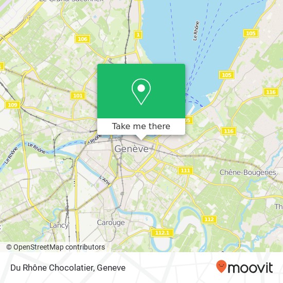 Du Rhône Chocolatier map