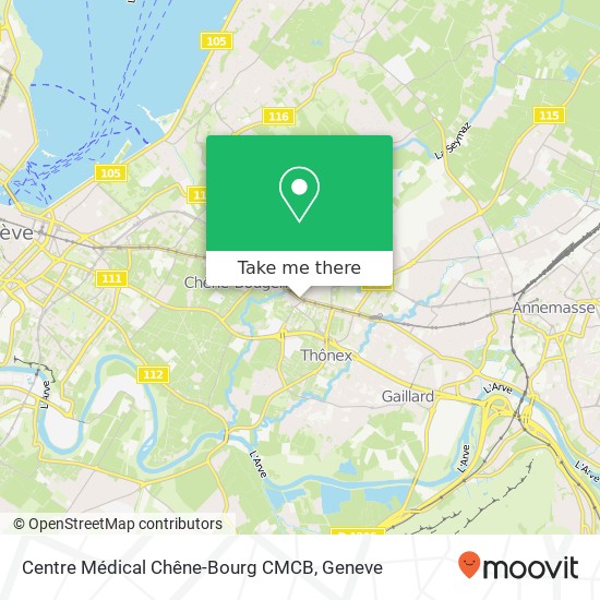 Centre Médical Chêne-Bourg CMCB Karte