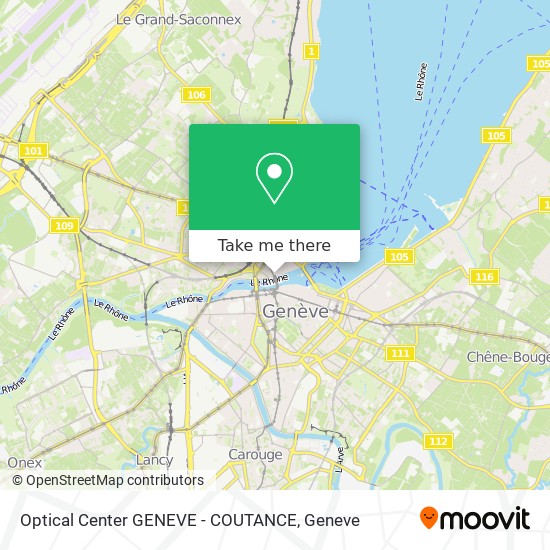 Optical Center GENEVE - COUTANCE map