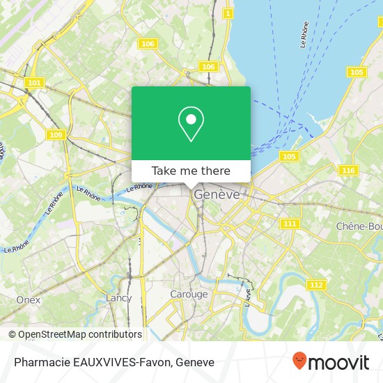 Pharmacie EAUXVIVES-Favon Karte