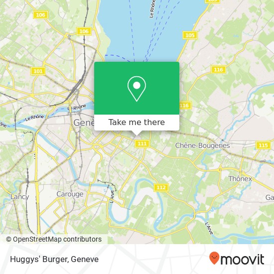 Huggys' Burger map