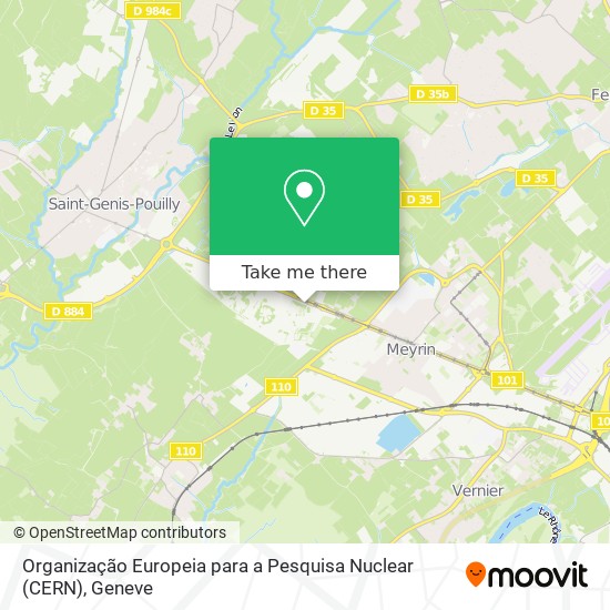 Organização Europeia para a Pesquisa Nuclear (CERN) Karte