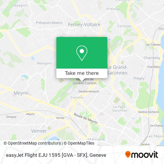 easyJet Flight EJU 1595 [GVA - SFX] map